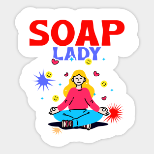 soap lady - soapmaking Sticker